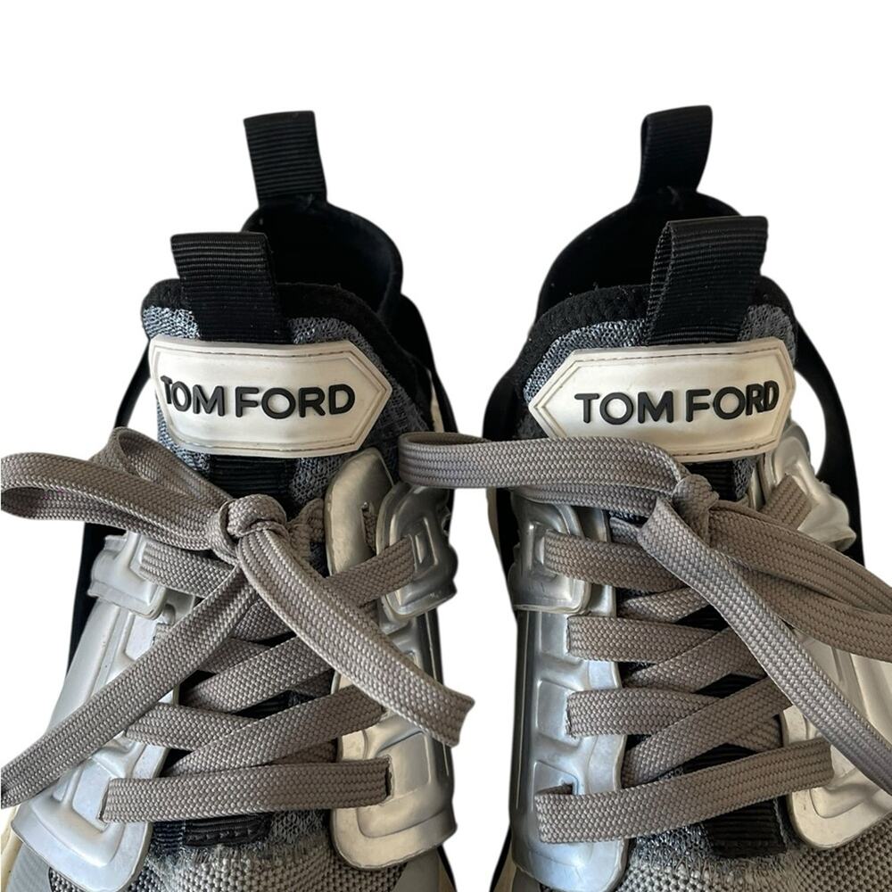TOM FORD Men's Gray Jago Sneakers Sneakers Size:10 - Picture 2 of 7